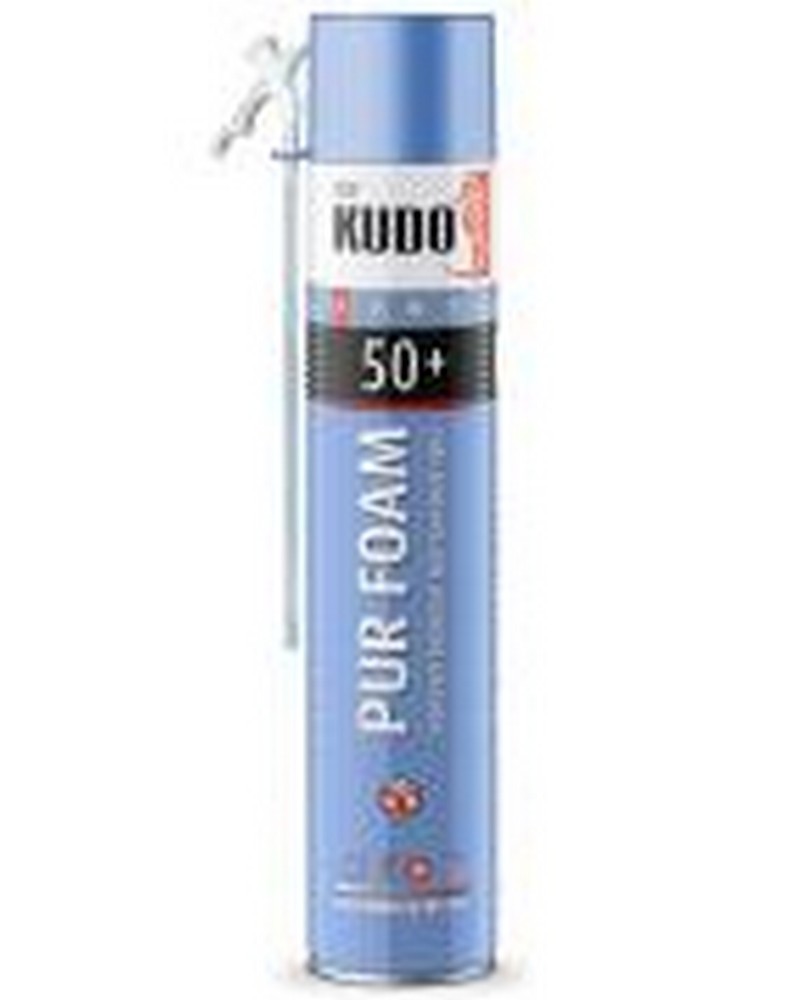 Пена монтажная бытовая KUDO HOME 50+ (1000 мл., 800 гр.) всесезонная (KUPH10U50+)