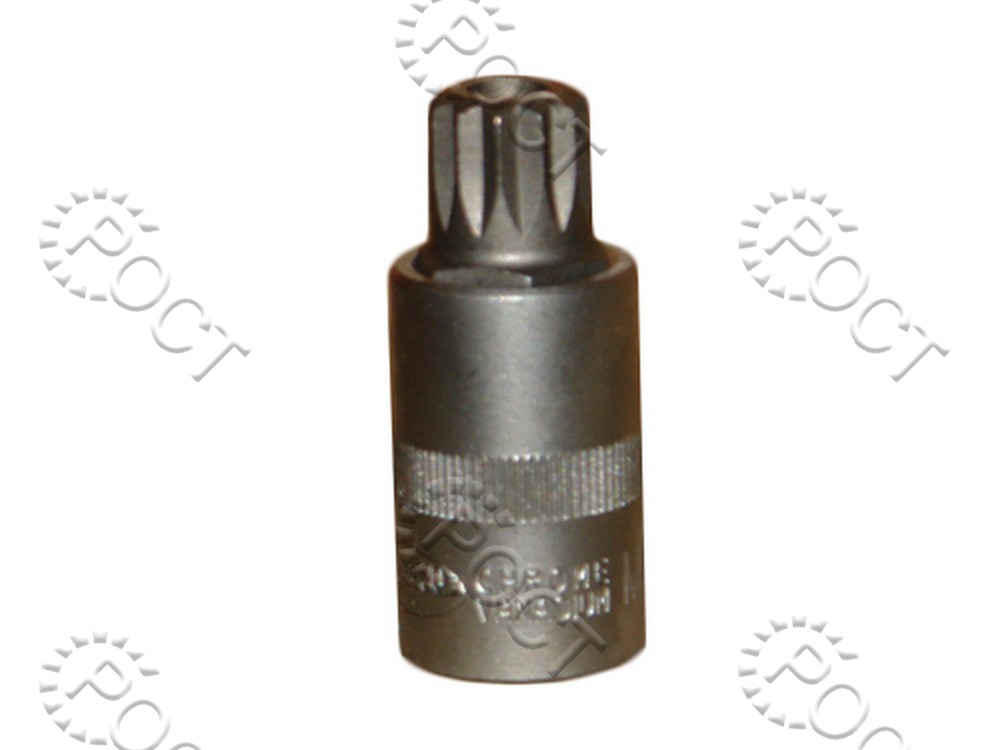Головка торцевая  SPLINE М16 (1/2")  55 мм со вставкой АвтоDело (39516)