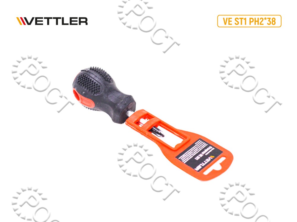 Отвертка крестовая PH2*38 VETTLER