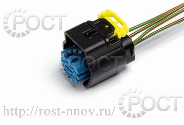 Колодка датчика массового расхода воздуха ВАЗ-1117-19,2170,21214 (16кл.) с акселер., с проводами (уп-ка 20 шт.) CARGEN