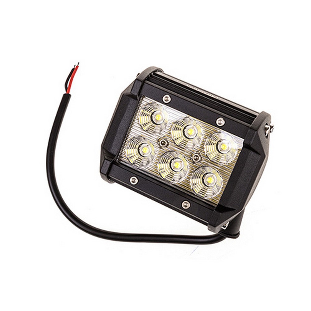 Фара противотуманная SKYWAY OFF ROAD 93*70мм прямоугольная 12V/24V 18W 6000К 6 диодов Ближний свет