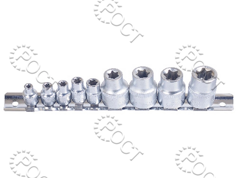 Набор головок TORX  1/2",1/4" (9 предм. Е4-Е16)  АвтоDело (39829)