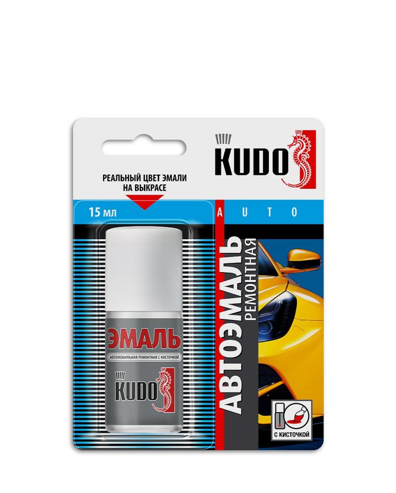 Краска-кисточка KUDO Hyundai MZH Phantom Black (черный) (металлик) (KU-72373)