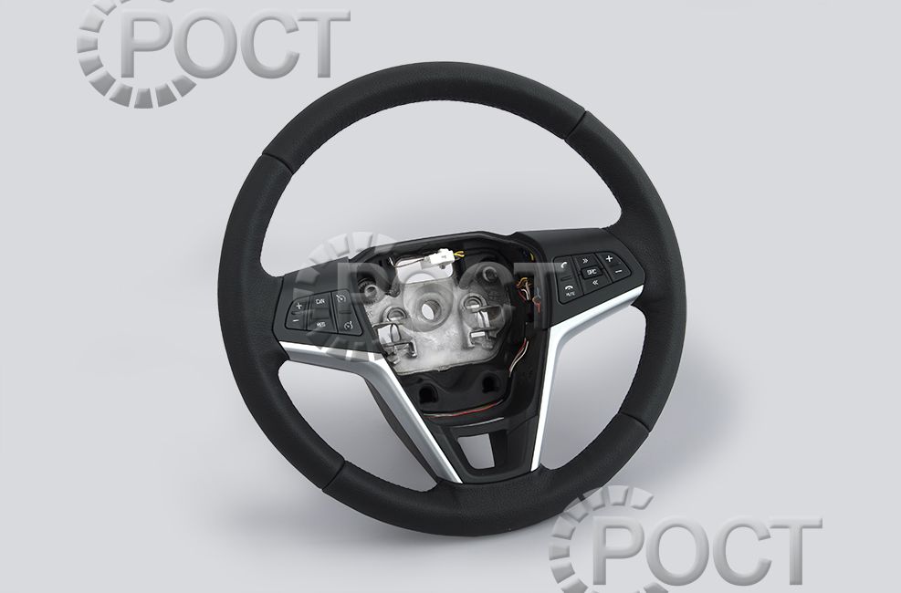 Колесо рулевое УАЗ Патриот с 2017 г.в. (с управлением мультимедиа, без кнопки сигнала, без подушки безопастности