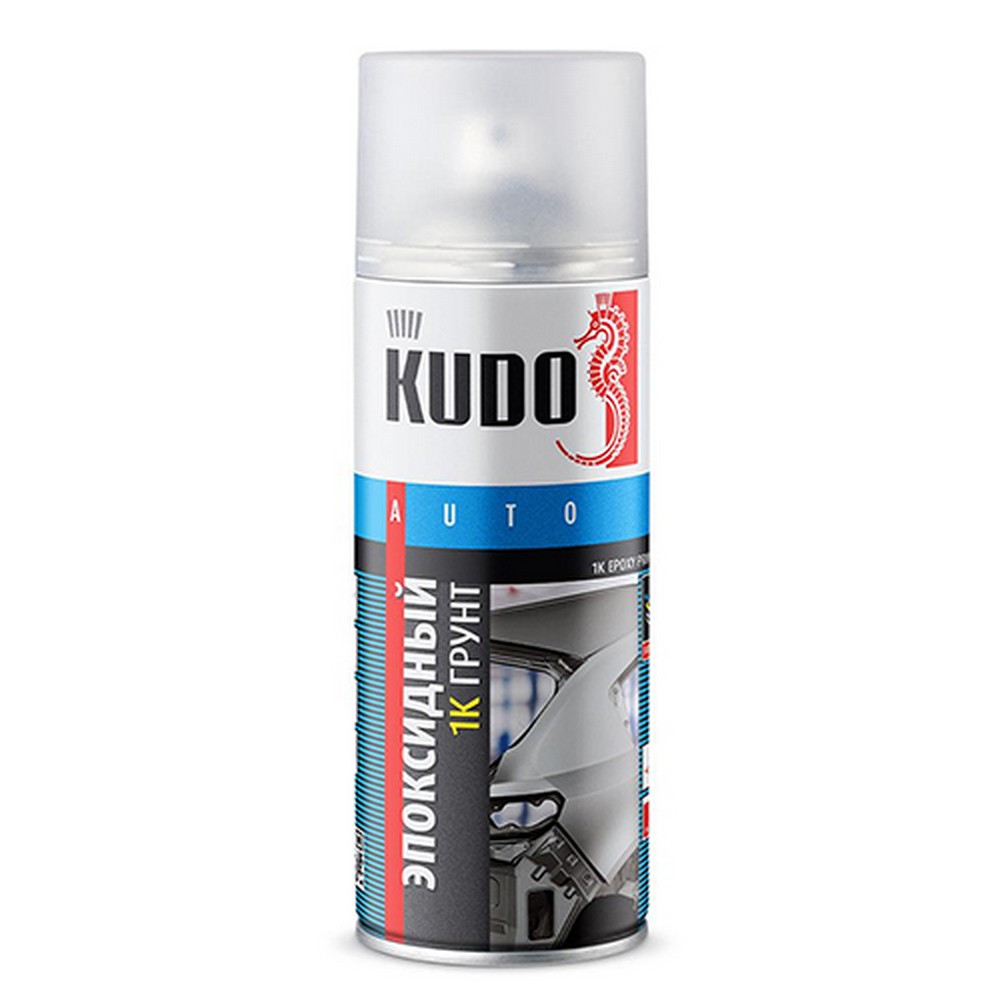 Грунт-спрей KUDO 1К эпоксидный, серый (520мл) для точечного ремонта (KU-2403)