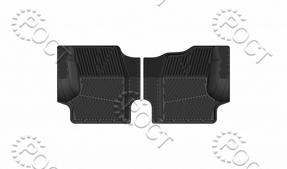 Коврики салона Г-3302 (резина) 3D STANDART (1994-)(к-т 2 шт.)