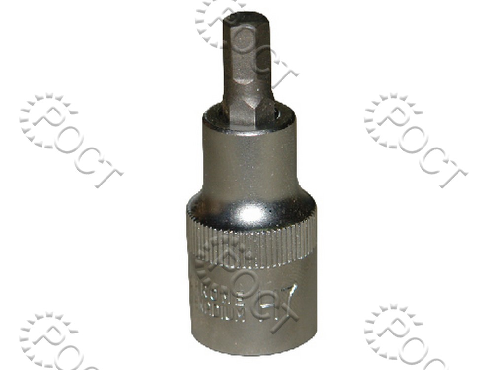 Головка торцевая  HEX  7 мм (1/2")  55 мм со вставкой АвтоDело (39287)