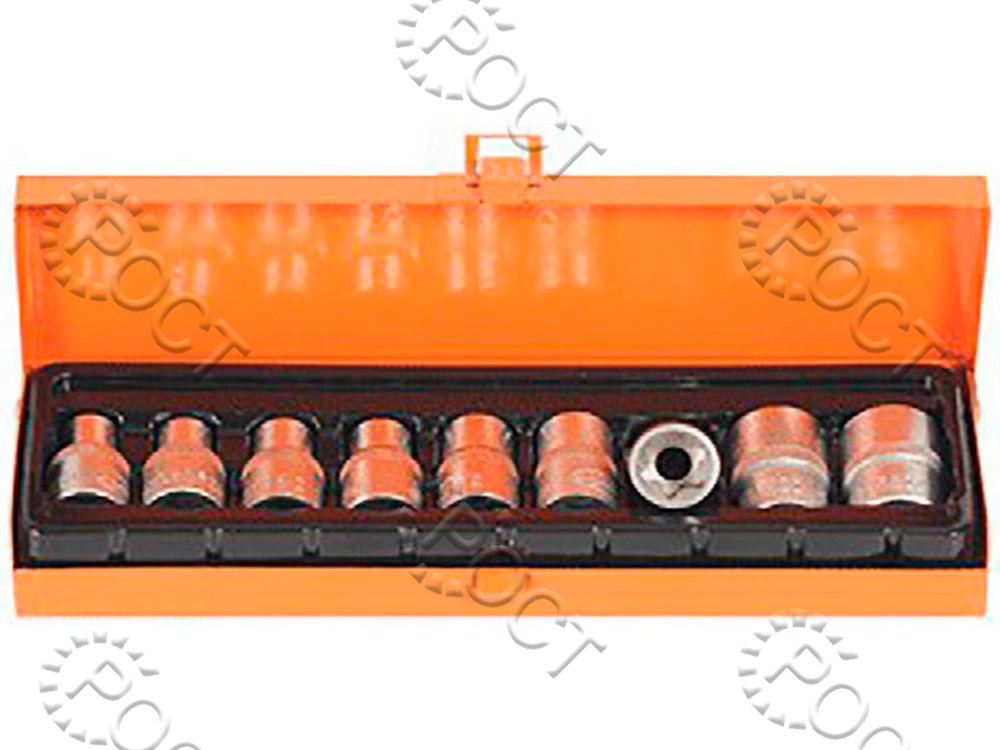 Набор головок TORX 1/2" (9 предм. E10-E24) мет. футляр АвтоDело (39819)