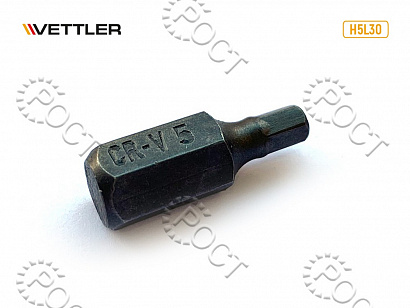 Бита вставка шестигранная 5мм 3/8" длина 30мм VETTLER