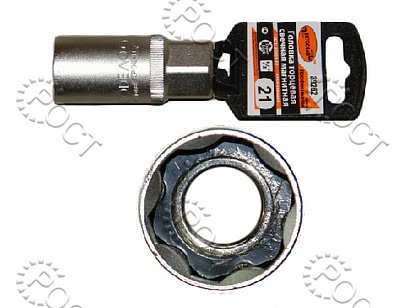 Ключ свечной 21 (головка 1/2" магнитная) АвтоDело "professional" (39262)