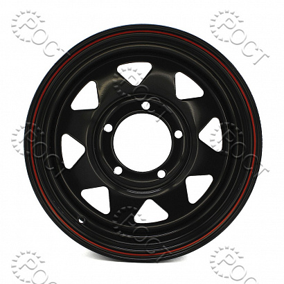 Диск колеса УАЗ (R16) стальной 16x8 5x139.7 CB110 ET-25 черный