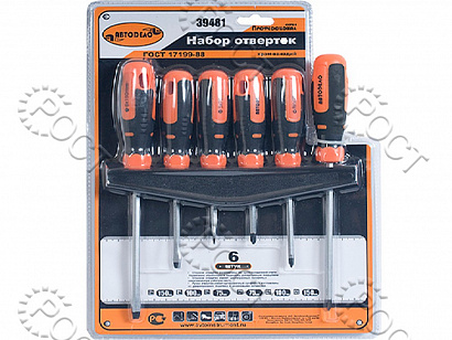 Набор отверток  ( 6 предметов) с шестигранным стержнем  серия "Professional" (39481)