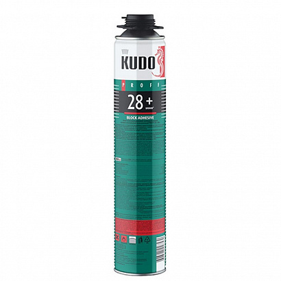 Клей конструкционный профессиональный для блоков и кирпича KUDO PROFF 28+ (1000 мл) (KUPP10UABL)