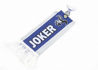 Вымпел прямой (6 x15) экокожа с надписью JOKER (синий)