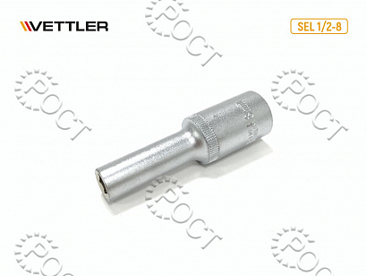 Головка торцевая шестигранная удлиненная 1/2" 8 мм VETTLER