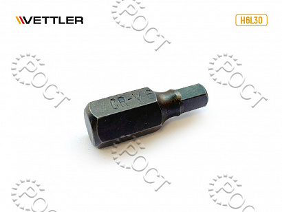 Бита вставка шестигранная 6мм 3/8" длина 30мм VETTLER