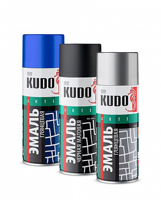 Краска-спрей KUDO флуоресцентная оранжево-желтая (520мл)