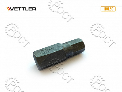 Бита вставка шестигранная 8мм 3/8" длина 30мм VETTLER