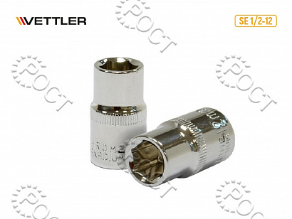 Головка торцевая 12мм 1/2" 6-ти гранн VETTLER