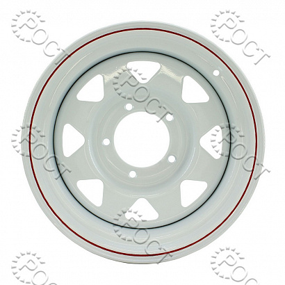 Диск колеса УАЗ (R16) стальной 16x7 5x139.7 CB110 ET-19 белый