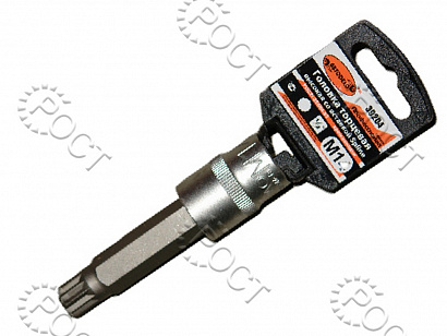 Головка торцевая  SPLINE М14 (1/2") 100 мм со вставкой АвтоDело "Professional"