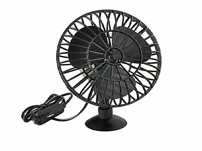 Вентилятор 5" а/м в салон SKYWAY 12V на присоске пластик (S01901001)