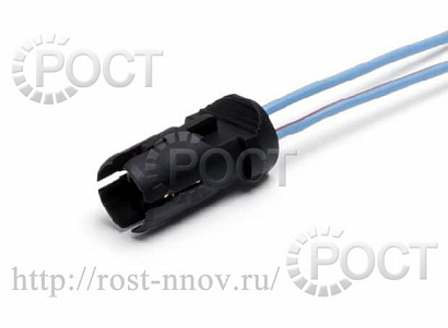 Колодка /Патрон бесцокольной лампы Т10 W-5W, с проводами (мин. уп-ка 20шт.) CARGEN