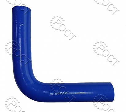 Патрубок силикон угловой 90°,d45,L250x250, 4 нити, стенка 5 мм