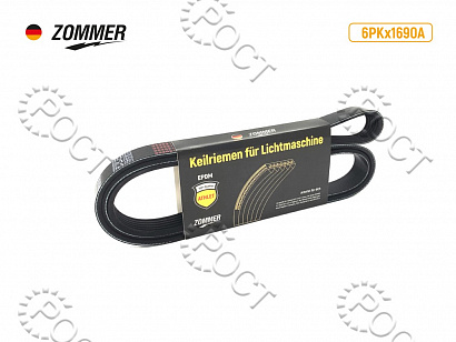 Ремень 1690 (6PK) (EPDM) генератора УАЗ-3160 c кондиц и ГУР усил ATHLET (19219)