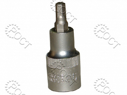 Головка торцевая  HEX  6 мм (1/2")  55 мм со вставкой АвтоDело (39286)
