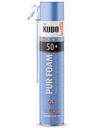 Пена монтажная бытовая KUDO HOME 50+ (1000 мл., 800 гр.) всесезонная (KUPH10U50+)