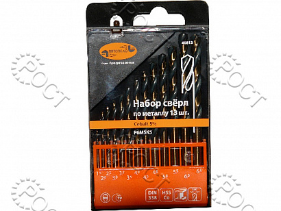 Набор сверл по металлу 13 шт. (1-6,5 мм) АвтоDело пласт/ф "Professional" (40813)