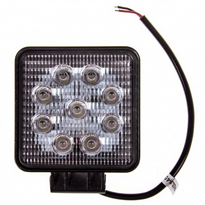 Фара противотуманная SKYWAY 105*105мм квадратная 12V/24V 48W 6000К 16 диодов Ближний свет