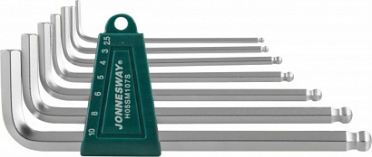 Набор шестигранников L-образных (2,5-10мм) 7шт. (с шаром) JONNESWAY (H05SM107S)