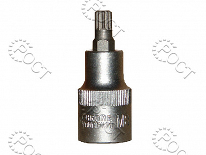 Головка торцевая  SPLINE М 8 (1/2")  55 мм со вставкой АвтоDело (39508)