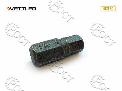 Бита вставка шестигранная 12мм 3/8" длина 30мм VETTLER
