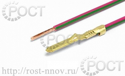 Контакт штыревой серии 2.8 (с фиксацией) обжатый проводом (мин. уп-ка 10шт.) CARGEN