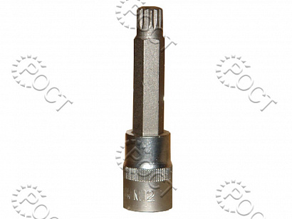 Головка торцевая  SPLINE М12 (1/2") 100 мм со вставкой АвтоDело (39611)