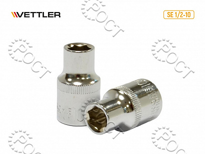 Головка торцевая 10мм 1/2" 6-ти гранн VETTLER